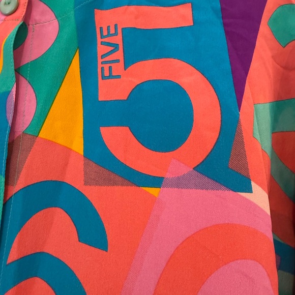 Escada Multicolor Graphic Blouse - Picture 3 of 4